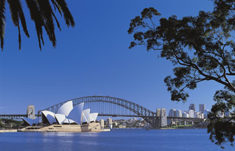 Hafen von Sydney mit Opernhaus